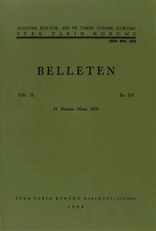 Belleten Sayı: 5/6 Cilt: 2 – Türk Tarih Kurumu Yayınları kitap kapağı