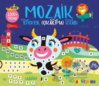 Mozaik Sticker Çıkartma Kitabı - Lacivert – Kolektif – Artenino Yayıncılık kitap kapağı
