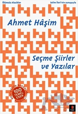 Seçme Şiirler ve Yazılar – Ahmet Hâşim – Kapı Yayınları kitap kapağı