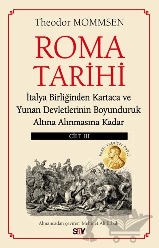 Roma Tarihi 3. Cilt – Theodor Mommsen – Say Yayınları kitap kapağı