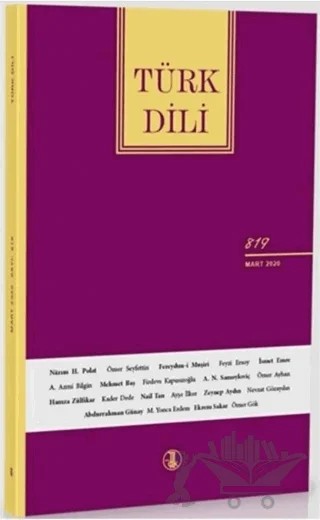 Türk Dili Dergisi Sayı: 819 Mart 2020 – Türk Dil Kurumu Yayınları kitap kapağı