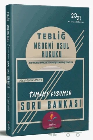 2021 TEBLİĞ Medeni Usul Hukuku Soru Bankası Çözümlü – Necip Özgür Oluklu – Dizgi Kitap kitap kapağı