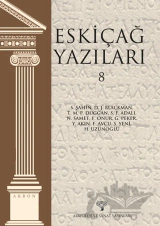 Eskiçağ Yazıları 8 – Kolektif – Arkeoloji ve Sanat Yayınları kitap kapağı