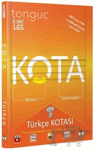 8. Sınıf LGS Kota Konu Tarama - Türkçe Soru Bankası – Kolektif – Tonguç Akademi kitap kapağı
