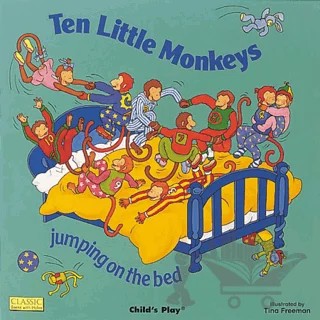 Ten Little Monkeys Jumping on the Bed – Kolektif – Child's Play kitap kapağı