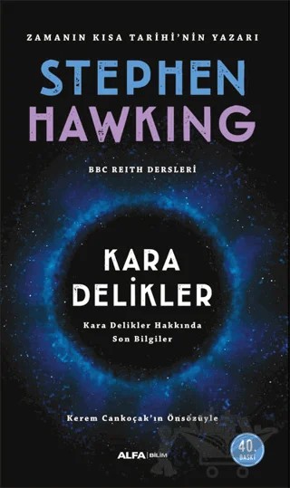 Kara Delikler – Stephen Hawking – Alfa Yayınları kitap kapağı
