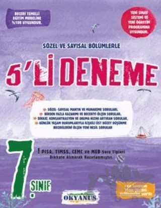7. Sınıf 5'li Deneme – Kolektif – Okyanus Yayınları kitap kapağı