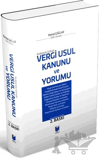 Vergi Usul Kanunu ve Yorumu – Kemal Çağlar – Adalet Yayınevi kitap kapağı