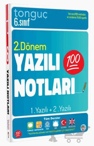 6. Sınıf Tüm Dersler 2. Dönem 1. Yazılı ve 2. Yazılı Notları – Kolektif – Tonguç Akademi kitap kapağı