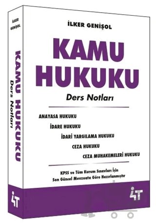 Kamu Hukuku Ders Notları – İlker Genişol – 4T Yayınları kitap kapağı