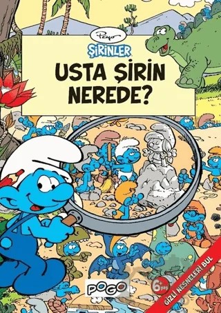 Usta Şirin Nerede? - Şirinler – Kolektif – Pogo Çocuk kitap kapağı