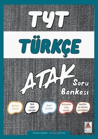 TYT Türkçe Atak Soru Bankası – Suna Ceylan, Tufan Şahin – Delta Kültür Yayınevi kitap kapağı