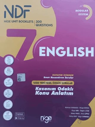 7. Sınıf İngilizce Ndf Nige Unıt Booklets Kazanım Odaklı Konu Anlatımlı – Kolektif – Startfen Yayınları kitap kapağı
