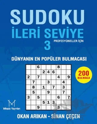 Sudoku İleri Seviye - 3 – Okan Arıkan – Mikado Yayınları kitap kapağı