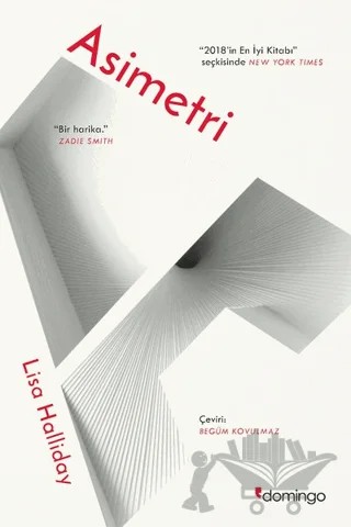 Asimetri – Lisa Halliday – Domingo Yayınevi kitap kapağı