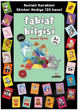 Stickerlı 3+ Yaş Tabiat Bilgisi – Pedagog Afife Çoruk – Beyaz Panda Yayınları kitap kapağı
