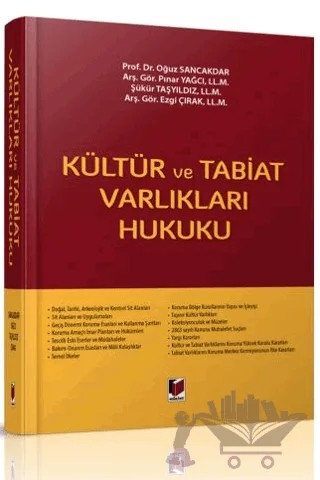 Kültür ve Tabiat Varlıkları Hukuku – Kolektif – Adalet Yayınevi kitap kapağı