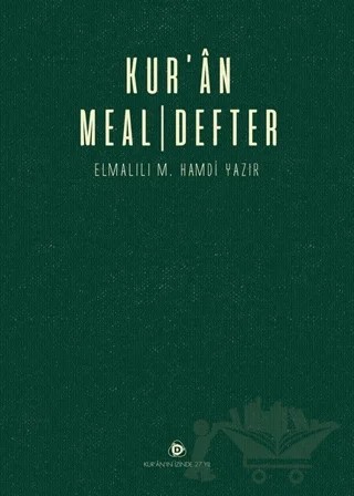 Kur'an Meal - Defter – Elmalılı Muhammed Hamdi Yazır – Düşün Yayıncılık kitap kapağı