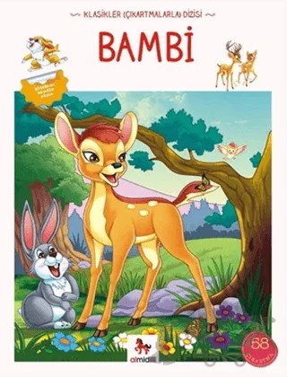 Bambi - Klasikler Çıkartmalarla Dizisi – Felix Salten – Almidilli kitap kapağı