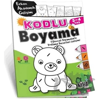 Kodlu Boyama 3-4 Yaş – Kolektif – Niha Çocuk kitap kapağı