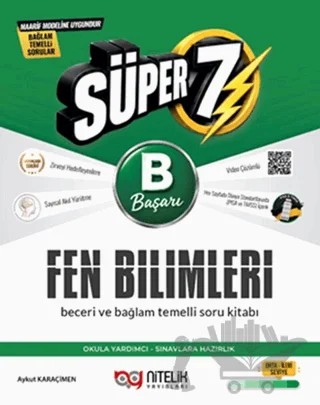 7. Sınıf Fen Bilimleri B Beceri ve Bağlam Temelli Soru Kitabı – Aykut Karaçimen – Nitelik Yayınları kitap kapağı