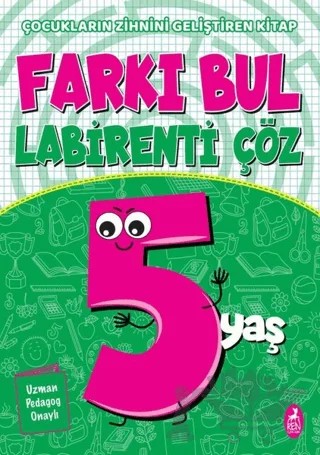 Farkı Bul Labirenti Çöz 5 Yaş – Ercan Portakal – Ren Çocuk kitap kapağı