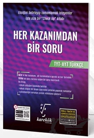 TYT - AYT Türkçe Her Kazanımdan Bir Soru – Meltem Ünal – Karekök Yayıncılık kitap kapağı