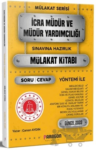 2020 İcra Müdür ve Müdür Yardımcılığı Çıkmış Sorularla Mülakat Kitabı – Canan Aydın – Paragon Yayıncılık kitap kapağı