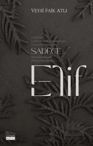 Sadece Elif – Veysi Faik Atlı – Siyah Beyaz Yayınları kitap kapağı