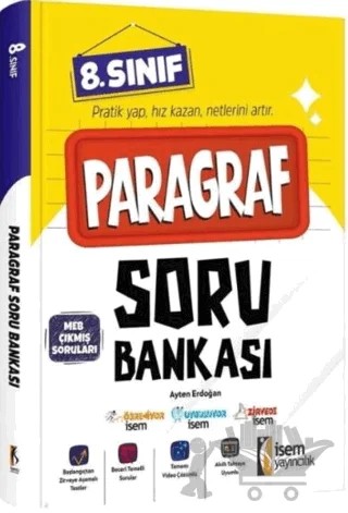 8. Sınıf Paragraf Soru Bankası – Ayten Erdoğan – İSEM Yayıncılık kitap kapağı