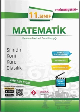 11. Sınıf Silindir Koni Küre Olasılık – Kolektif – Sonuç Yayınları kitap kapağı