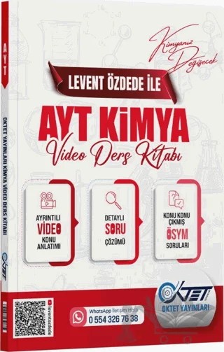 AYT Kimya Video Ders Kitabı – Levent Özdede – Oktet Yayınları kitap kapağı