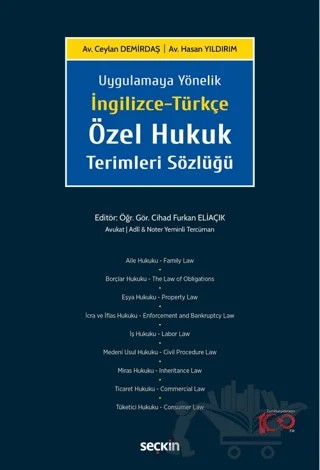 İngilizce-Türkçe Özel Hukuk Terimleri Sözlüğü – Cihad Furkan Eliaçık – Seçkin Yayıncılık kitap kapağı