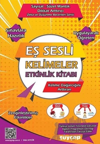 Eş Sesli Kelimeler Etkinlik Kitabı – Erbin Soygür – Cinius Yayınları kitap kapağı