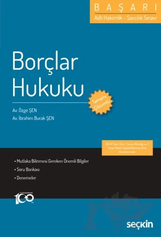BAŞARI Borçlar Hukuku Adli Hakimlik - Savcılık Sınavı – Özge Şen, İbrahim Burak Şentürk – Seçkin Yayıncılık kitap kapağı