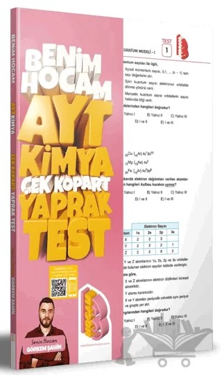 AYT Kimya Çek Kopar Yaprak Test – Kolektif – Benim Hocam Yayınları kitap kapağı