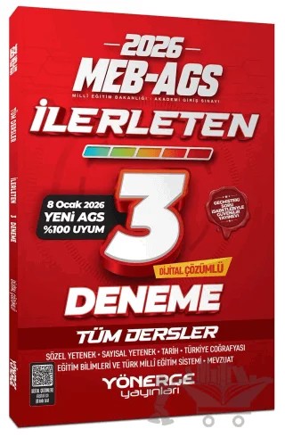 2026 MEB-AGS Tüm Dersler İlerleten 3 Deneme Çözümlü – Kolektif – Yönerge Yayınları kitap kapağı
