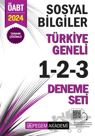 2024 KPSS ÖABT Sosyal Bilgiler Tamamı Çözümlü Türkiye Geneli 1-2-3 (3'lü Deneme Seti) – Kolektif – Pegem Akademi Yayıncılık kitap kapağı