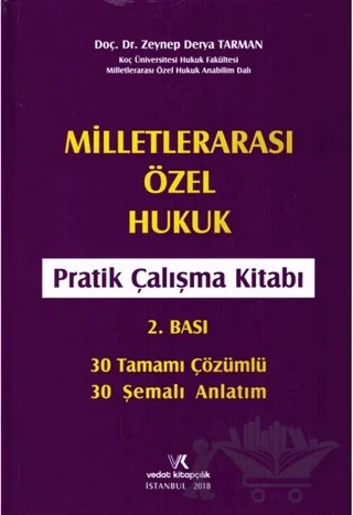 Milletlerarası Özel Hukuk Pratik Çalışma Kitabı – Zeynep Derya Tarman – Vedat Kitapçılık kitap kapağı