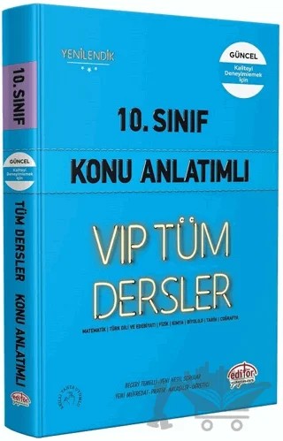 10. Sınıf VIP Tüm Dersler Konu Anlatımlı Mavi Kitap – Kolektif – Editör Yayınevi kitap kapağı