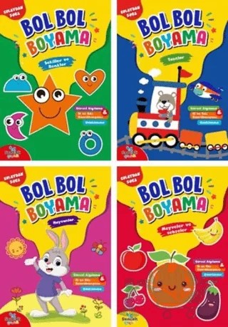 Bol Bol Boyama Seti - 4 Kitap Takım – Kolektif – Sancak Çocuk kitap kapağı