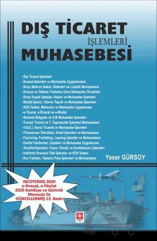 Dış Ticaret İşlemleri Muhasebesi – Yaser Gürsoy – Ekin Basım Yayın kitap kapağı