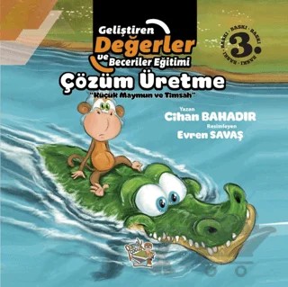 Çözüm Üretme - Küçük Maymun ve Timsah – Cihan Bahadır – Parmak Çocuk Yayınları kitap kapağı