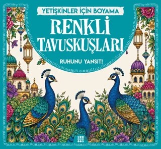 Renkli Tavuskuşları & Yetişkinler için Boyama – Ecem Sabır – Dokuz Yayınları kitap kapağı