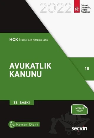 Avukatlık Kanunu – Kolektif – Seçkin Yayıncılık kitap kapağı