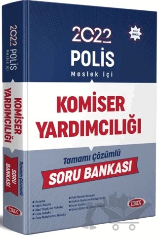 Polis Meslek İçi Komiser Yardımcılığı Tamamı Çözümlü Bankası – Kolektif – Data Yayınları kitap kapağı