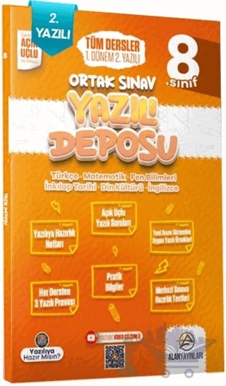 8. Sınıf Tüm Dersler Ortak Sınav 1. Dönem 2. Yazılı – Kolektif – Alan Yayınları kitap kapağı