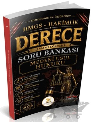HUKAL HMGS-Hakimlik Derece Medeni Usul Hukuku Soru Bankası – Özgür Özsoy – Savaş Yayınevi kitap kapağı