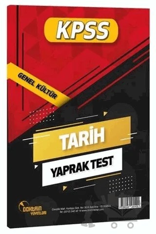KPSS Tarih Yaprak Test – Cavit Ardıç – Doktrin Yayınları kitap kapağı