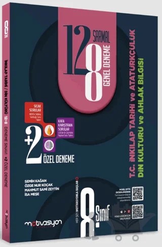 8. Sınıf 22'li T.C. İnkılap Tarihi ve Atatürkçülük - Din Kültürü ve Ahlak Bilgisi Denemeleri – Kolektif – Motivasyon Yayınları kitap kapağı